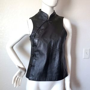 Leather- Sexy fitted Vest